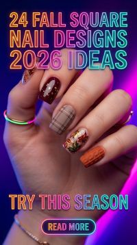 24 Fall Square Nail Designs 2026 Chic Autumn Manicure Ideas for Women