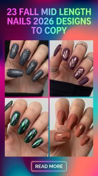 23 Fall Mid Length Nails 2026 Chic Autumn Nail Ideas to Try for Women