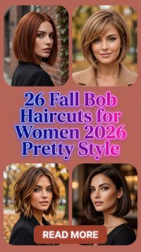 26 Fall Bob Haircuts for Women 2026 Chic & Trendy Autumn Hair Ideas