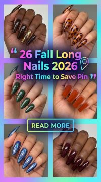 26 Fall Long Nails 2026 Gorgeous Autumn Nail Designs for Women
