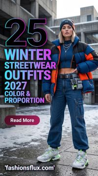 25 Winter Streetwear Outfits for Women 2027: Color & Proportion Ideas