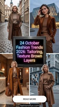 24 October Fashion Trends for Women 2026: Tailoring, Texture & Brown Layers