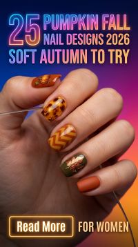 25 Pumpkin Fall Nail Designs 2026 Soft Autumn Ideas to Try