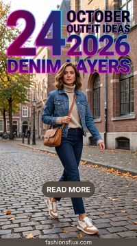 24 October Outfit Ideas for Women 2026: Denim, Layers & Soft Colors