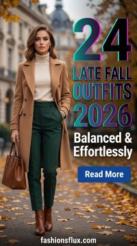 24 Late Fall Outfits for Women 2026: Balanced & Effortlessly Chic Looks
