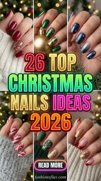 26 Top Christmas Manicure Ideas 2026 With Cute and Festive Nail Art