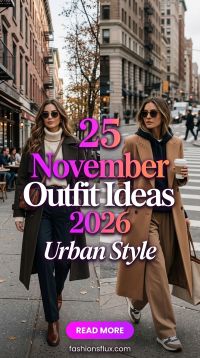 25 November Outfit Ideas 2026 With Elegant Layers and Urban Style