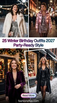 25 Elegant Winter Birthday Outfits for Women 2027 With Party-Ready Style
