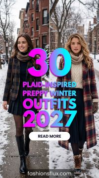 30 Plaid-Inspired Preppy Winter Outfit Ideas for Women 2027