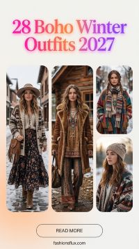 28 Boho Winter Outfits for Women 2027 to Stay Cozy and Chic
