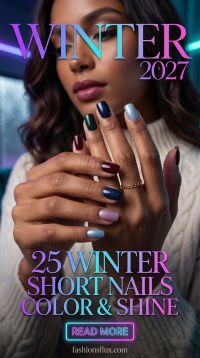 25 Winter Short Nails for Women 2027: Color, Shine & Beautiful Detail