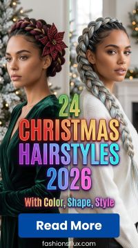 24 Christmas Hairstyles for Women 2026 With Color, Shape and Style