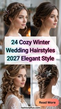 24 Cozy Winter Wedding Hairstyles for Women 2027: Soft Contrast & Elegant Style